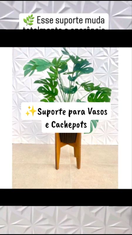 Suporte Cachepot para Vasos de Plantas 2 Posições Decorativo #decoracaocomplantas #plantasdecorativas #vasosdeplantas #cachepot #decoracaocasa #planta