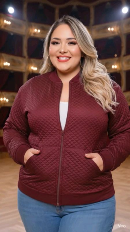 Jaqueta Bomber plus size feminino blusa zíper #jaquetabomber #jaquetaplussize #JaquetaFeminina #modaplussize #modainverno #jaquetaziper #jaqueta