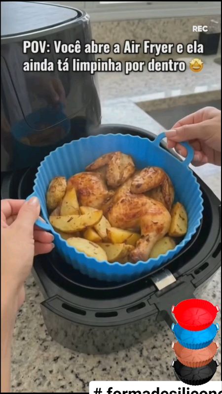 Kit forma de silicone para Air frier #formadesilicone #cozinha #utensilio #formadesilicone #donadecasa #viral #mulheres