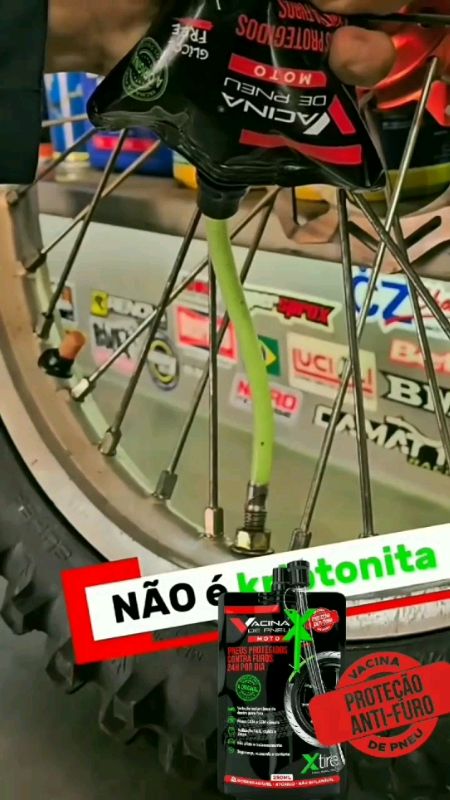 Vacina de pneu moto Xtire Selante antifuro Uso Preventivo P/ Pneus com Câmara de ar e Sem Camara #vacinadepneu #vacinadepneudemoto #moto