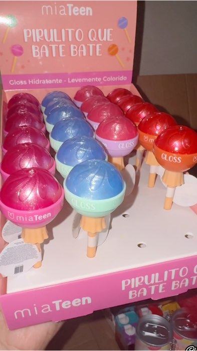 Kit 4 gloss pirulito brilho labial revenda
