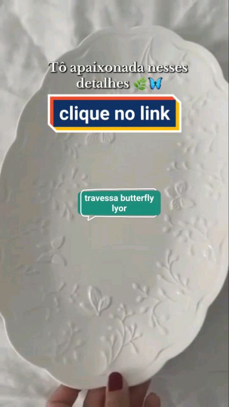 Essa é a travessa Lyor Butterfly, feita em porcelana fina. Tão bonita e delicada que transforma qualquer mesa em puro charme! #lyor #comprinhas