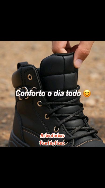 Bota Masculina em Lona Reforçada#botamasculina #botatratorada #estilomasculino #modamasculina #botaresistente #lookmasculino #achadinhosshopee #promoç