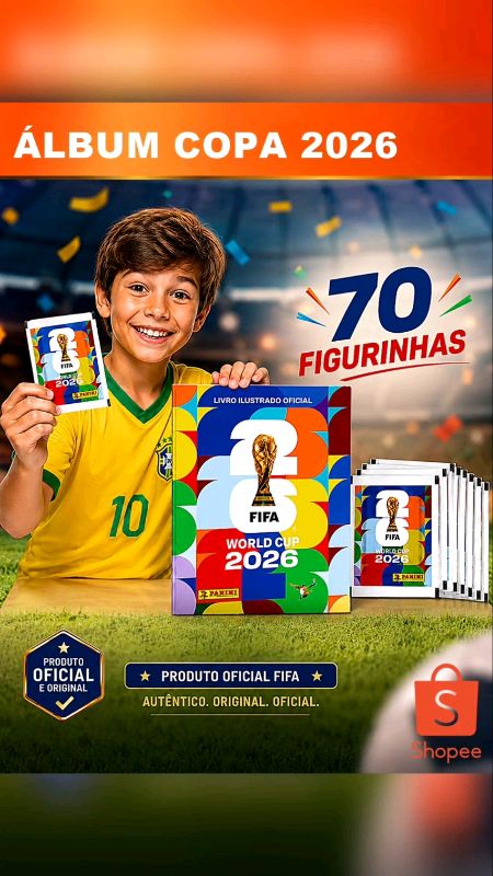 Álbum Oficial Panini Copa Do Mundo 2026 + Figurinhas FIFA Original - Capa Mole, Capa Dura e Capa Dura (Dourado) #album #copa2026 #panini #figurinhas