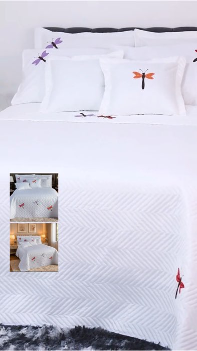 Cobre Leito Libélulas Coloridas Cama Casal Queen Estampado Matelado 400 Fios Aveludado #publi #publicidade #viral