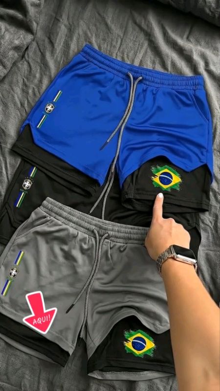 Bermuda De Compressão 2 Em 1 #Treino #Academia #BermudaFitness #DryFitMasculino #CrossfitBrasil #Corrida #ModaEsportiva #FitnessMasculino #BikeLife