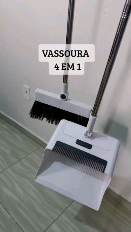 4 em 1 Conjunto de Vassoura e Pá Revolucionário -Limpeza Rápida  sem Sujeira#Vassoura4em1 #vassouraepa #casalimpa #faxina #vassoura#conjuntovassoura