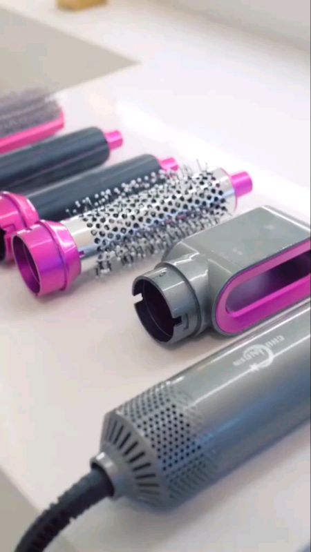 Escova 5 em 1 Secador, Pente, Modelador, Aumenta volume Profissional 110V E 220V#escova5em1#secadordecabelo#escovasecadora#modeladoura#beleza