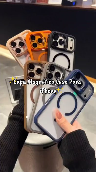 Capa Magnética Luxo Para iPhone 17 Pro Max 17 Air 16 E 15 14 13 12 Pro Max / Brinde Pelicula Camera #capinha #capa #case #capaiphone #caseiphone #capa
