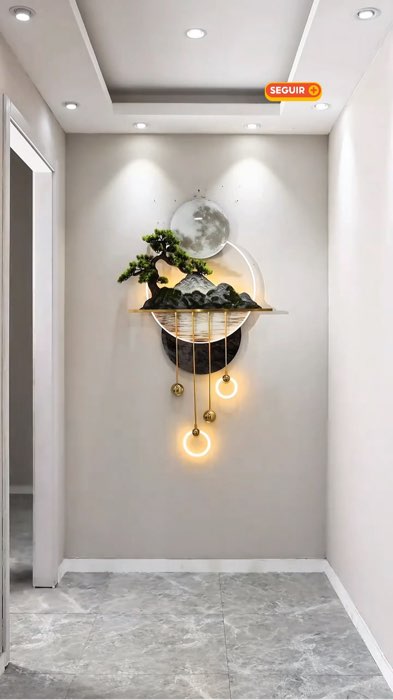 Quadro decorativo lua e bonsai #quadrodecorativo #decoracao #bonsai