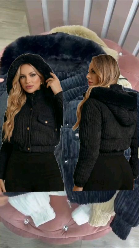 Super quentinho e estiloso. 🤌😍 #jaqueta #blusa #croped #cotelê #puffer #peluciada #feminina #sp #rj #RC #pr