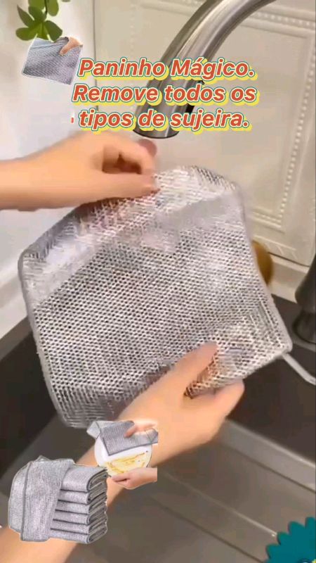 Pano de limpeza resistente. #limpeza #pano #viral #casa #cozinha