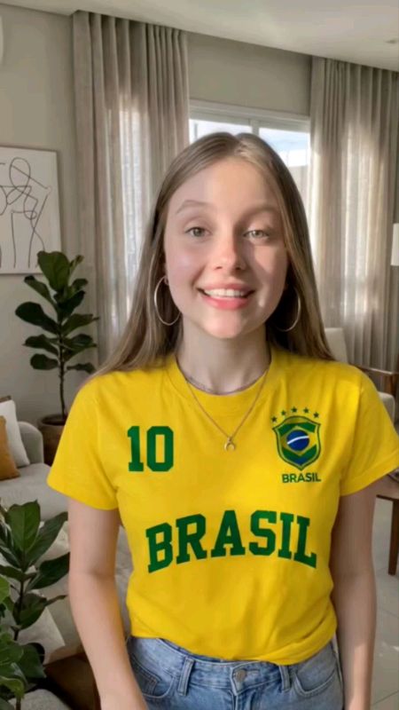 blusa feminina Brasil #camiseta #brasil #copa #femenina #