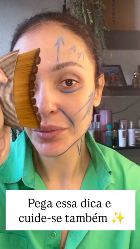 Baratinho e entrega resultado ✨ Essa escova de drenagem vale a pena!  escova facial massagem rosto drenagem facial caseira skincare fácil dia a dia