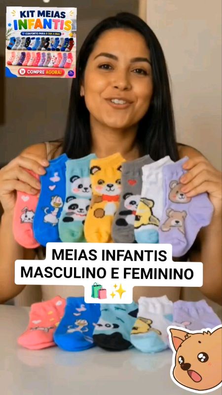 kit meia infantil Até 12 pares masculino e feminino confortável #meias #meiasinfantil #meiasmasculina #meiasfemininas