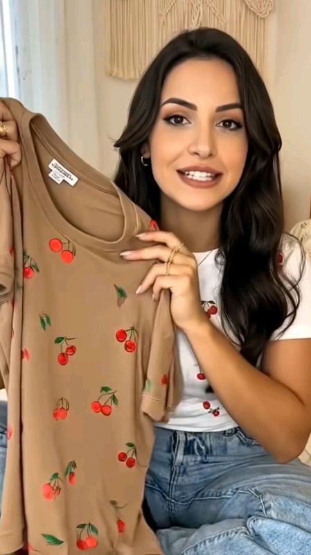 kit com 3 blusinhas t-shirt cereja✅️✅️ #tshirt #camiseta #roupas #look #blusas