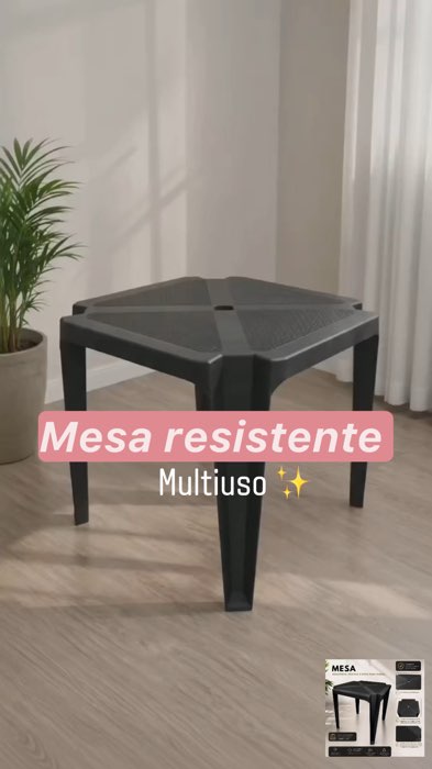Mesa resistente e prática para casa, jardim e comércio! Fácil de limpar. #mesaplastica #jardim #varanda #casanova ✨