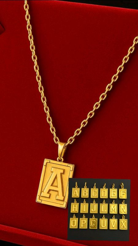 Corrente cadeado 4mm mais pingente inicial #colar #colarcordao #correntecadeado
