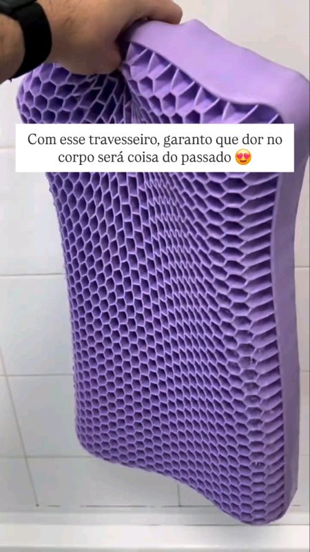 Travesseiro antialérgico lavável 3D Gel (Air pillow) #shopee #ortopedico #dormir #sono