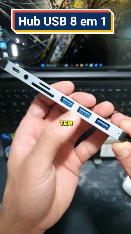 Hub USB 8 em 1 #hubusb #hub #usb
