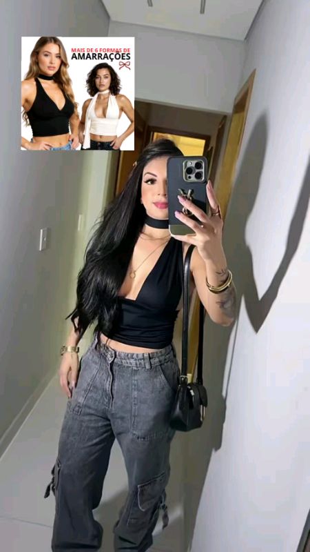 Blusa Cropped Feminino Top Com Amarraçao Cores Variadas #cropped #top #blusa #roupa