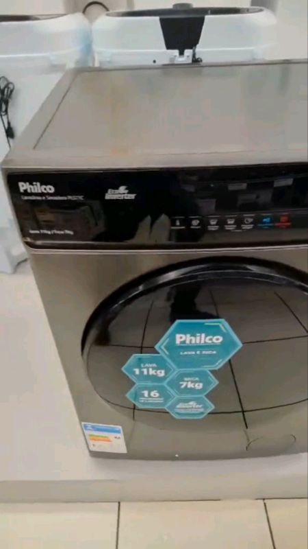Lava e Seca Philco PLS11C Inverter 11kg 16 Programas#inox#espacosa#lavaeseca#linda