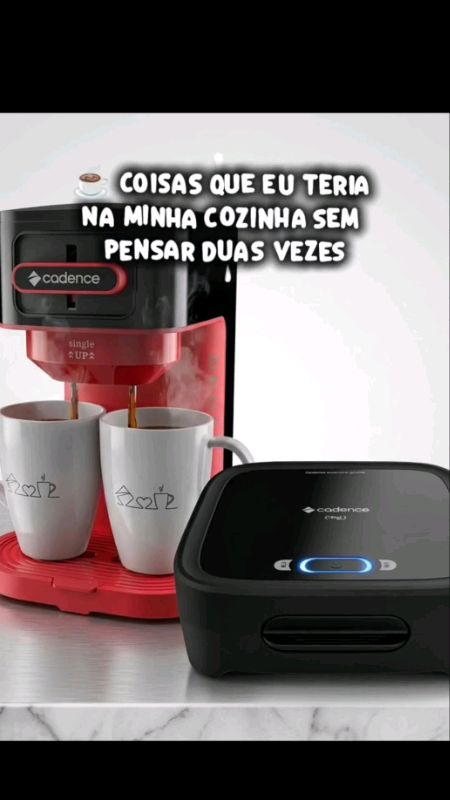 ☕ Itens que deixam a rotina muito mais prática! #cozinha #casa #kitcadense #cafeteira #sanduicheira