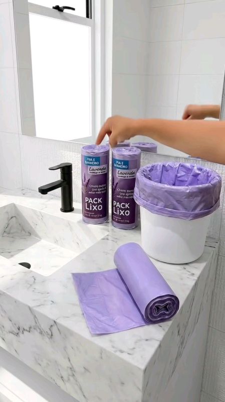 kits Rolos de Sacos de Lixo  | Neutraliza Odores | Ideal para Pia e Banheiro. #sacolixo #sacolavanda #saco
