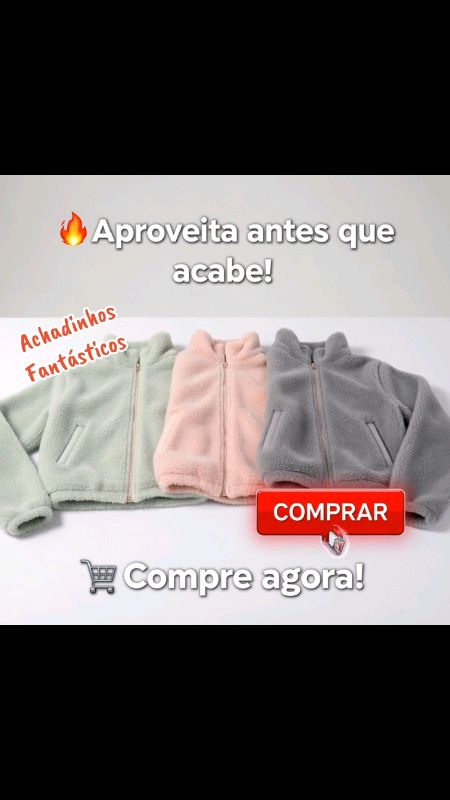 Wintet New Solid Fleec Women Jacket Long Sleeve #inverno2026 #casacoquentinho #achadinhosshopee #lookinverno #modafeminina #promoção #tendencia #shope