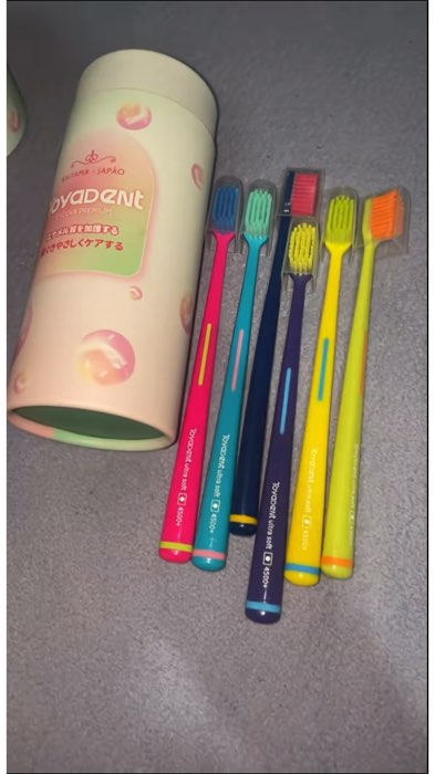 ￼TOYADENT Escova de Dente Ultra Macia,Kit 6un+4500 Cerdas Micro-nanométricas,Viagem/Uso doméstico#toyadent #escova #dente #escovadedente