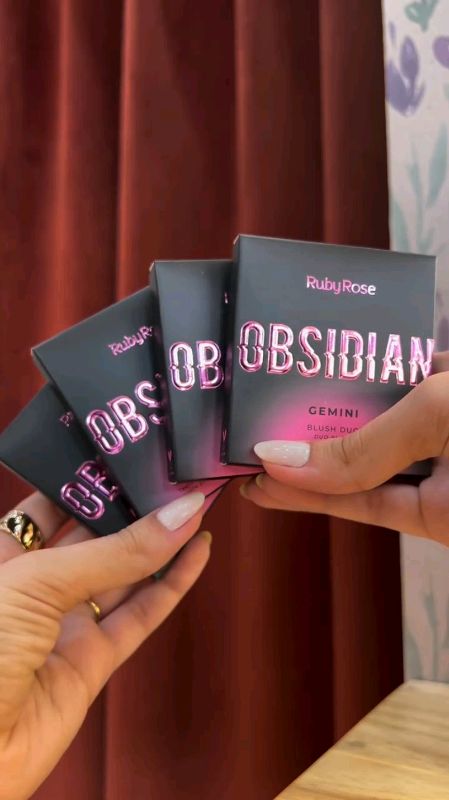blush duo gemini obsidian ruby rose #obsidian #rubyrose #gemini  #maquiagem #blush #doisemum #blushcremoso #blushempó #compacto #duo