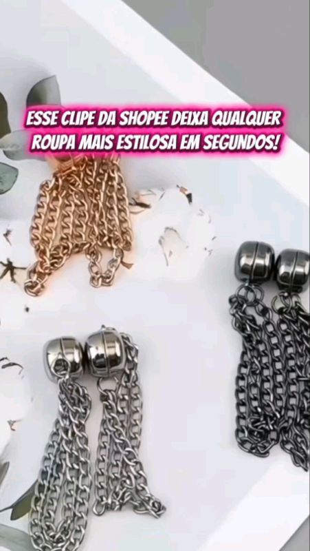 Clipe magnético para roupa