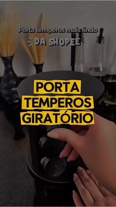 Porta temperos giratório com potes de vidro para organizar a cozinha. #Cozinha #Organizacao #Tempero #PortaTempero #Giratorio