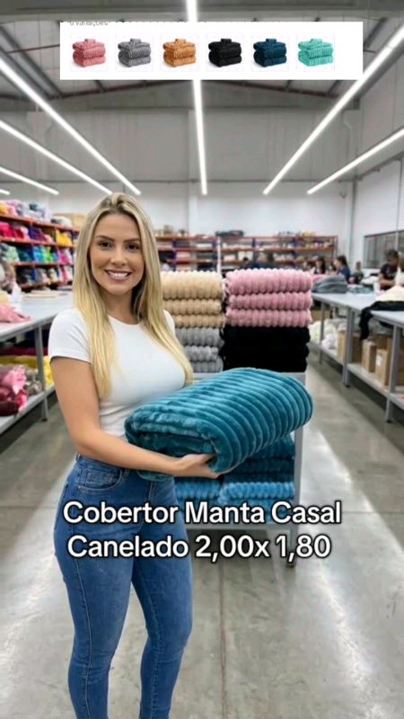 Manta Cobertor Canelada Casal Microfibra Aveludada 2,00 x 1,80 Grosso Quente #MantaPremium #mantacanelada #mantagrossa #mantadecasal