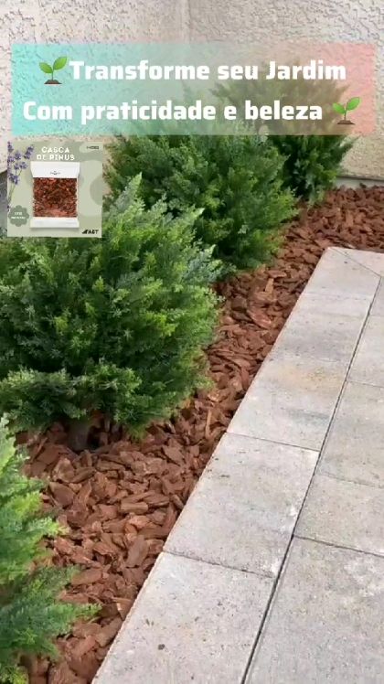 Casca de Pinus 40Lts para Decoração de Jardins, Cobertura de Solo, Vaso de Flor e Paisagismo#cascadepinus#decoração#jardins#solo#vado#paisagismo
