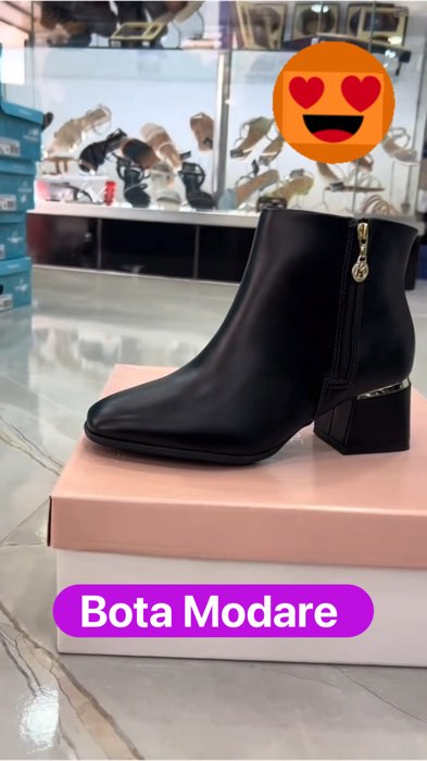 BOTA FEMININA MODARE CONFORTO CANO CURTO PRETO DOURADO #BotaModare #BotaFeminina #bota #botaconfortavel #botaconfortável