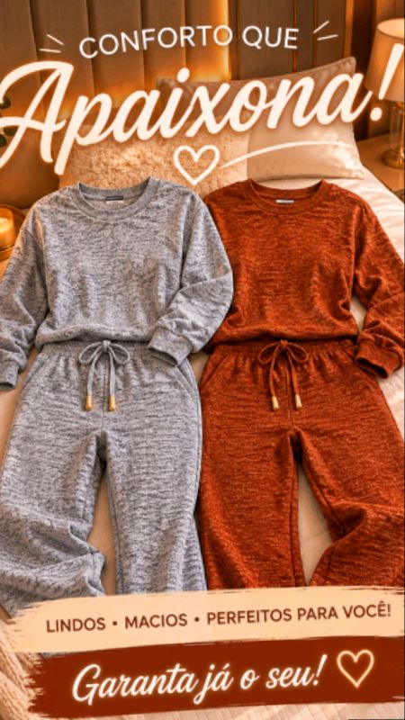 Conjunto feminino Lanzinha Ribi Canelada #conjunto #conjuntofeminino #roupainverno #conjuntocanelado