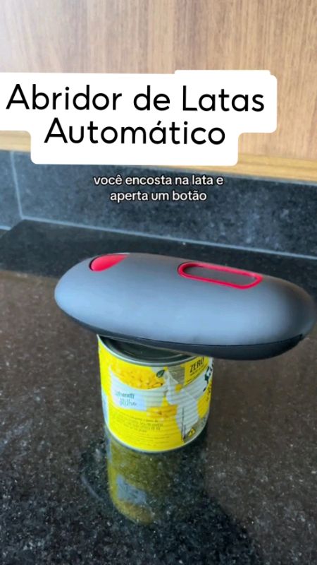 Abridor de Latas Elétrico Automático #abridordelata #abridordelatas #abridordelataeletrico #abridordelataautomatico #abrirlata #donadecasa #itensuteis