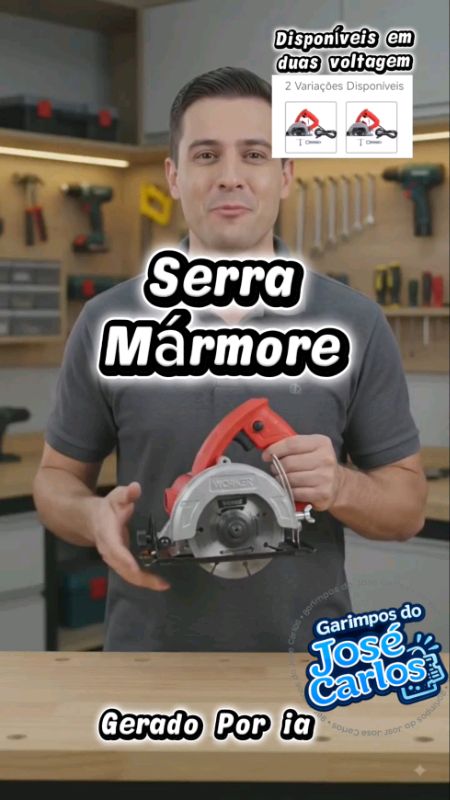 Serra Mármore Worker 1300W entrega cortes rápidos e eficientes em madeira e concreto. 🔥  #SerraMarmore #Ferramentas #construcao
