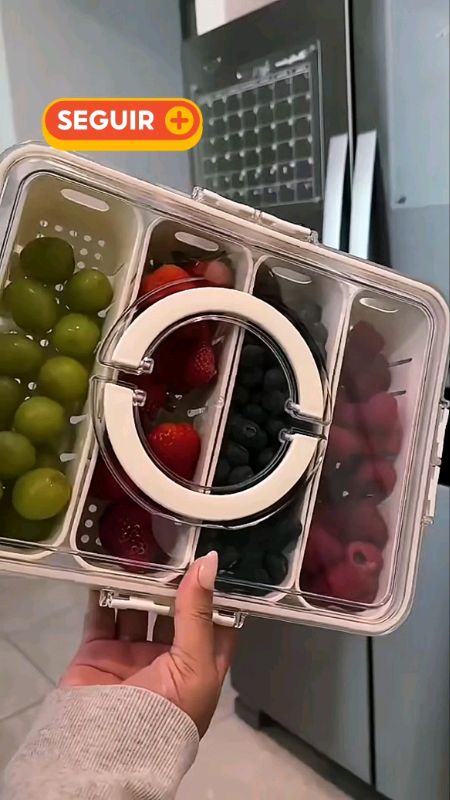 Organizador de geladeira hermético. #organizador #geladeira #hermetico #pote #acrilico #divisoria