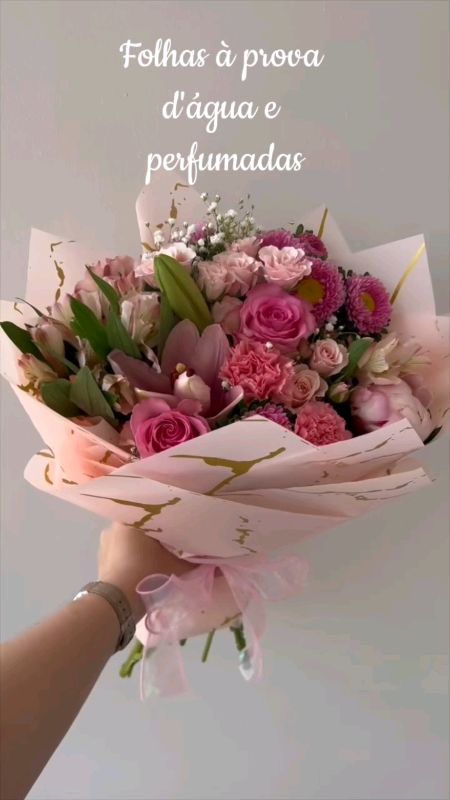 Kit Folhas Poli Sujinho Estampa de mármore #presente #flores #floricultura #embalagem