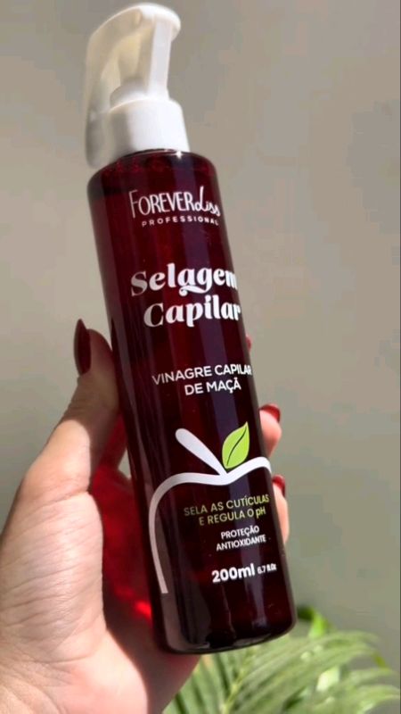 🍎 Brilho e maciez instantânea com o vinagre capilar! 👉 Testa e sente o resultado 💕 #cabelosaudavel #foreverliss #acidificante #achadinhos