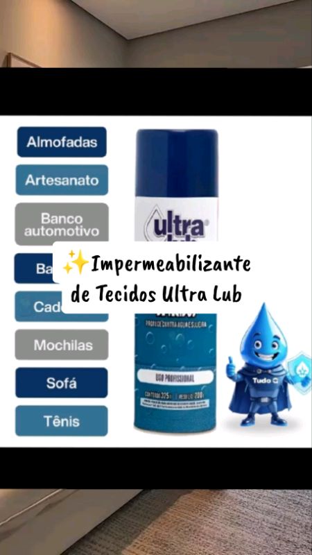 Impermeabilizante para Tecidos Tênis Sofá Ultra Lub #impermeabilizante #protecaotecido #tenislimpo #sofalimpo #achadinhosshopee #shopeedicas