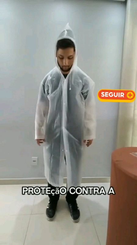Capa de Chuva Unissex Adulto Com Capuz Reutilizável Vários Tamanhos #capadechuva