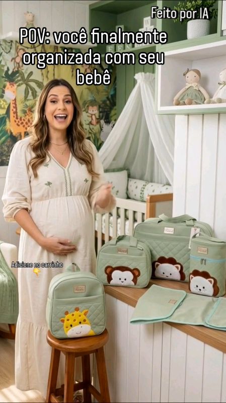 Adicione no carrinho👆🏻 Bolsa Maternidade Kit Safari Premium + #publi#bolsamaternidade #kitbebecompleto #maedeprimeiraviagem #organizaçãobebe