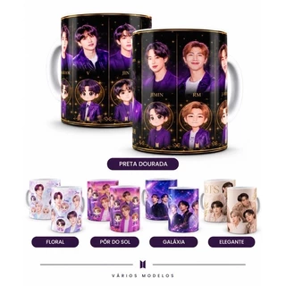 Caneca BTS Personalizada com Nome Kpop Army Arirang Tour Porcelana 325ml