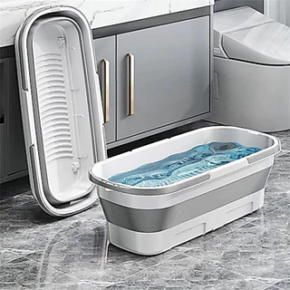 18L Balde Retrátil Dobrável de Silicone Multiuso com 4 Rodinhas Flexíveis
