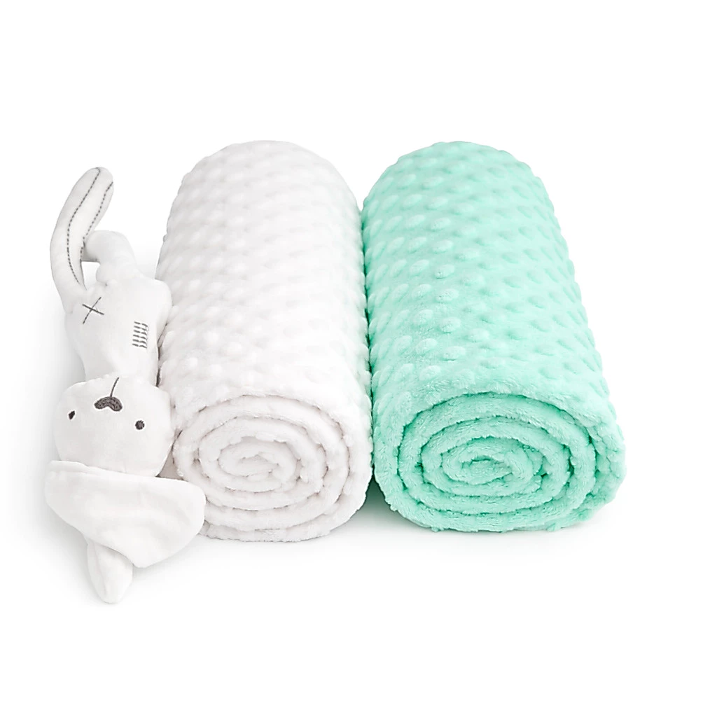 Kit com duas mantinhas para bebê