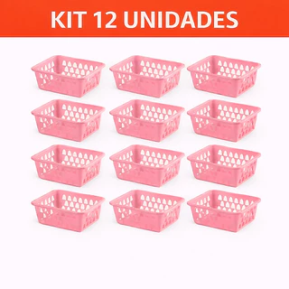 KIT CESTOS ORGANIZADOR CESTINHO MULTIUSO GAVETA ESCRITORIO CLINICA
