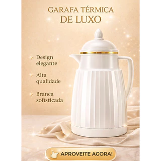 Garrafa Térmica Preta para Mesa e Decoração